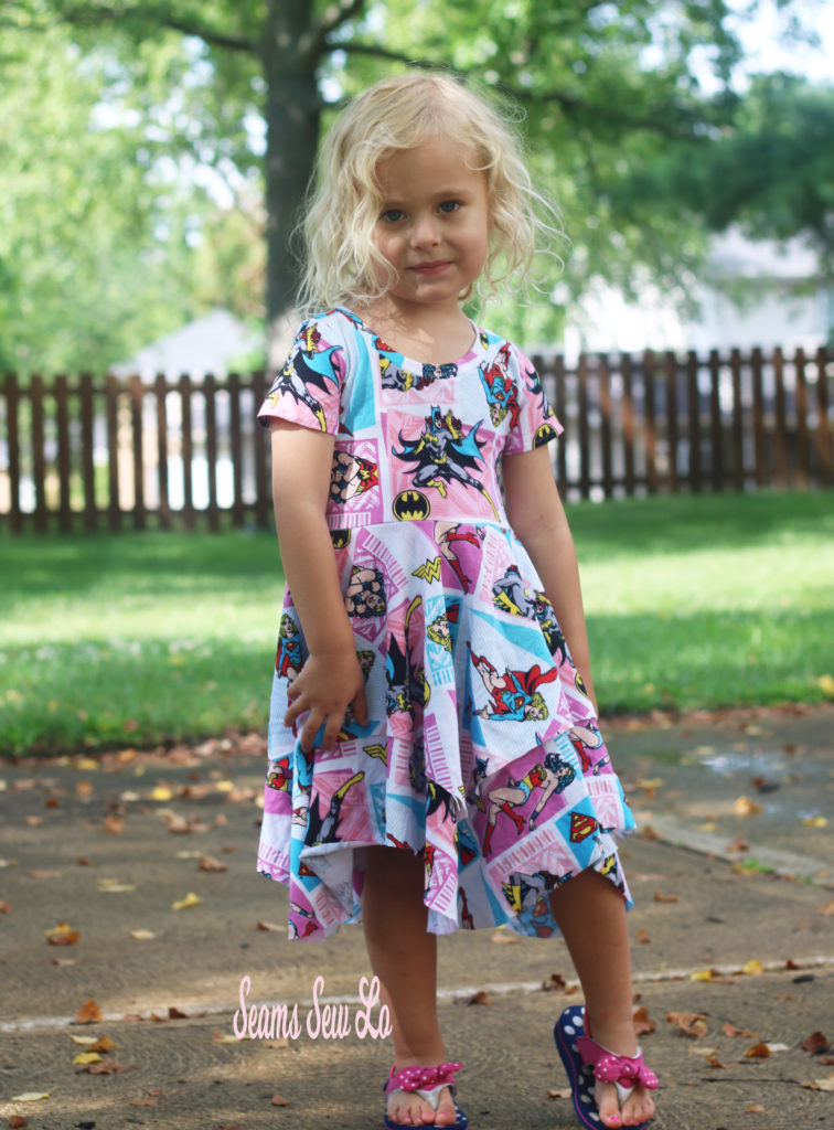 Little Girls Twirly Superhero Dress Sewing Pattern - Seams Sew Lo